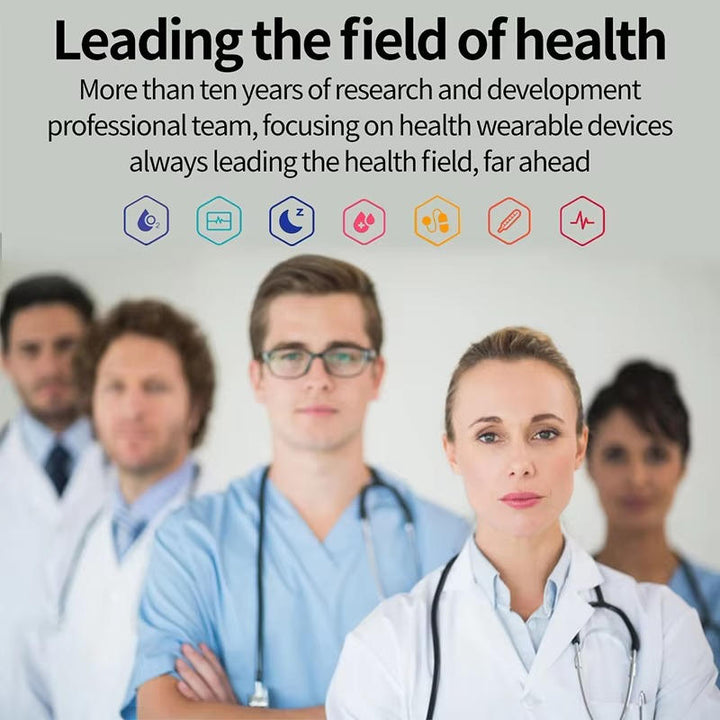 User-friendly unisex smartwatch for seniors, ensuring vital health monitoring and safety features.