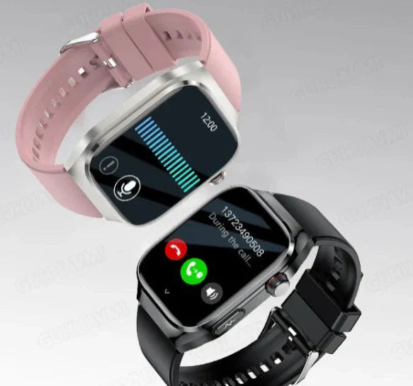 Unisex health tracker smartwatch for daily blood sugar, ECG, and uric acid insights.