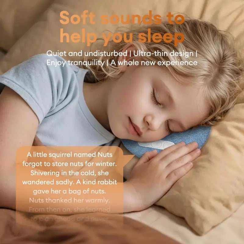 White noise bedside speaker with Bluetooth, delivering high-fidelity audio for sleep therapy.
