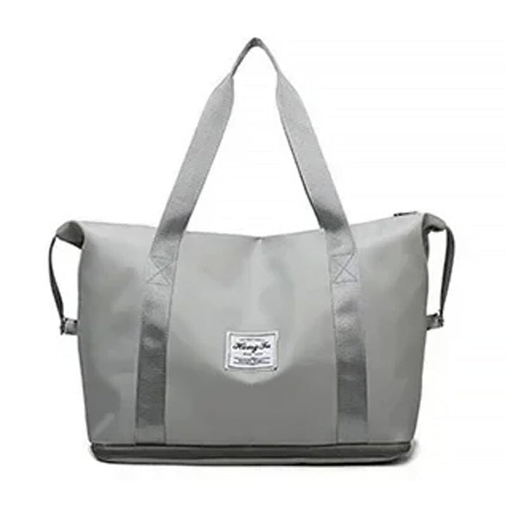 Black sports duffel_bag, perfect for organizing wet and dry items, great for travel and gym