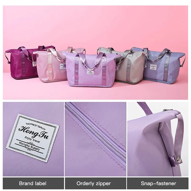 Travel-friendly duffel bag with spacious interior and separate wet compartment, carry-on luggage
