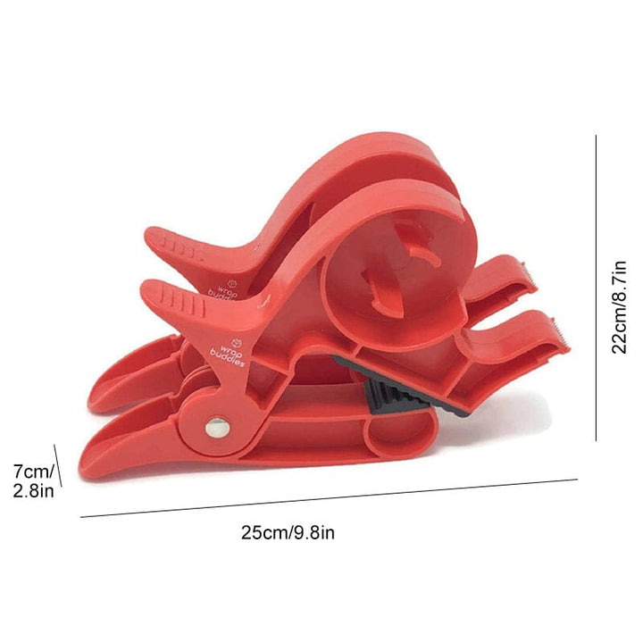 Person using the Unisex Holiday Gift Wrapping Assistant Tool Set, demonstrating the tape dispenser in action