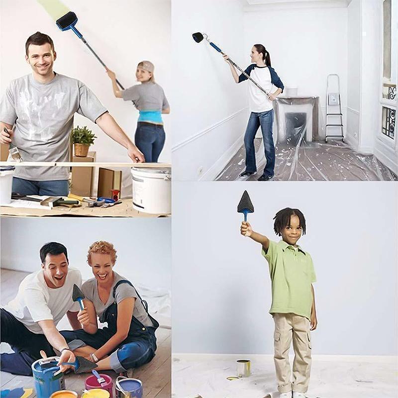 User-friendly paint roller with handle, a key DIY tool for any home improvement or renovation task
