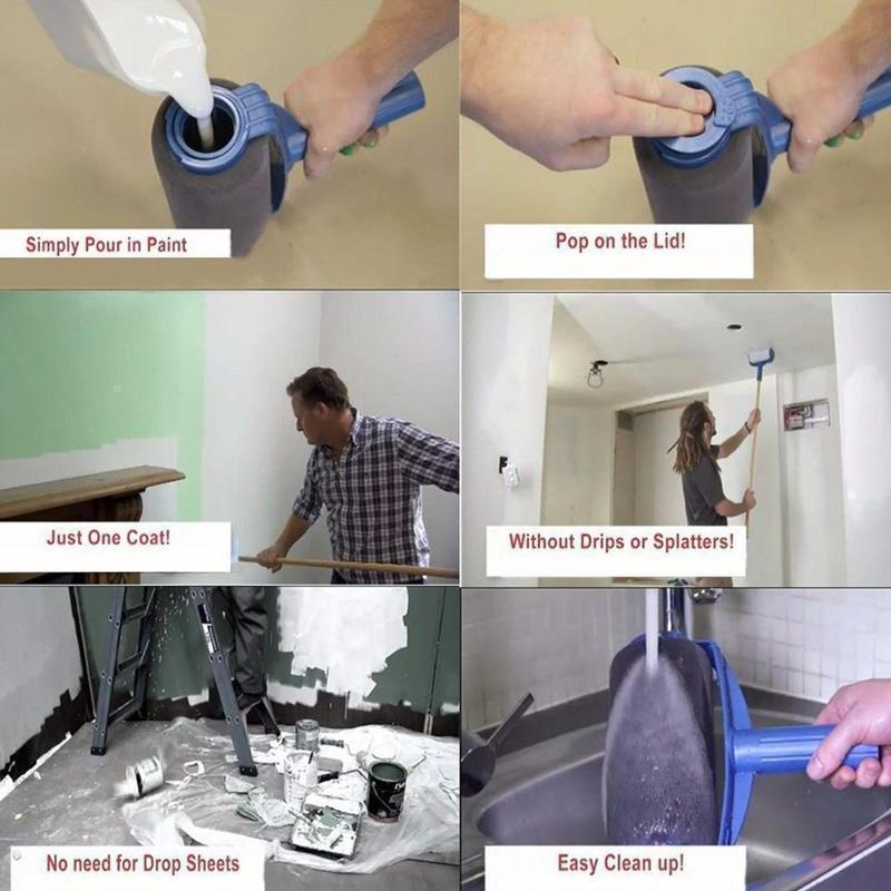 Innovative paint roller kit, designed for efficient home painting and effortless household cleaning