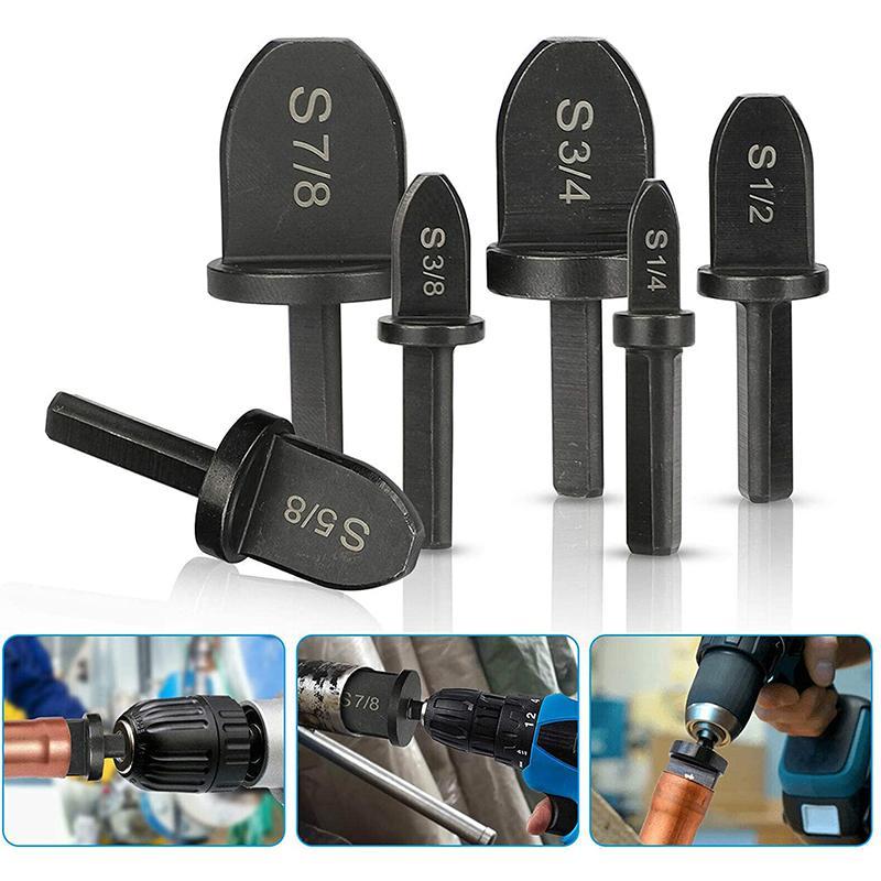 Complete swaging drill bit set for copper pipes, durable and reliable HVAC tools