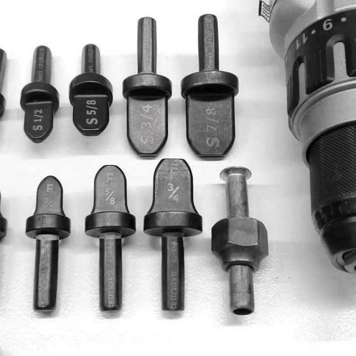Hand tools: Copper pipe swaging drill bit set for HVAC and plumbing applications