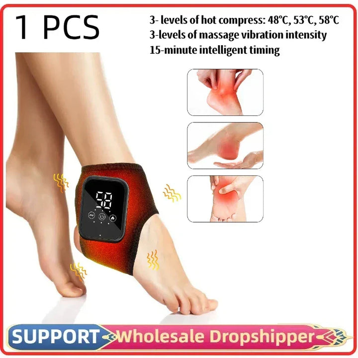 Improve circulation & reduce stiffness with this infrared hot compress and vibration massager for wrists & ankles.
