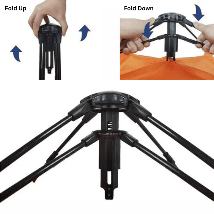 Durable unisex pop-up camping tent for quick outdoor setup. Ideal lightweight shelter for hiking, festivals & travel.