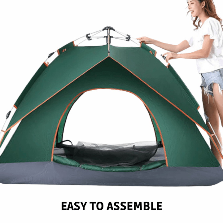 Portable instant setup camping tent for effortless outdoor adventures. Lightweight pop-up shelter for hiking & festivals.
