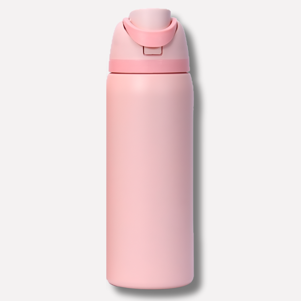 Unisex insulated stainless steel water bottle, leakproof design, ideal for daily hydration & travel.