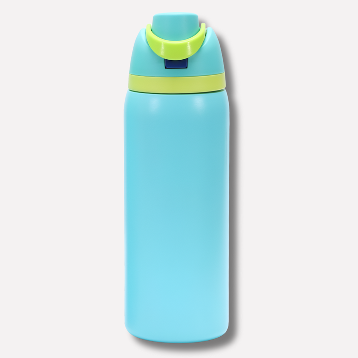 Sleek matte finish insulated stainless steel water bottle, leakproof, perfect for all your hydration needs.