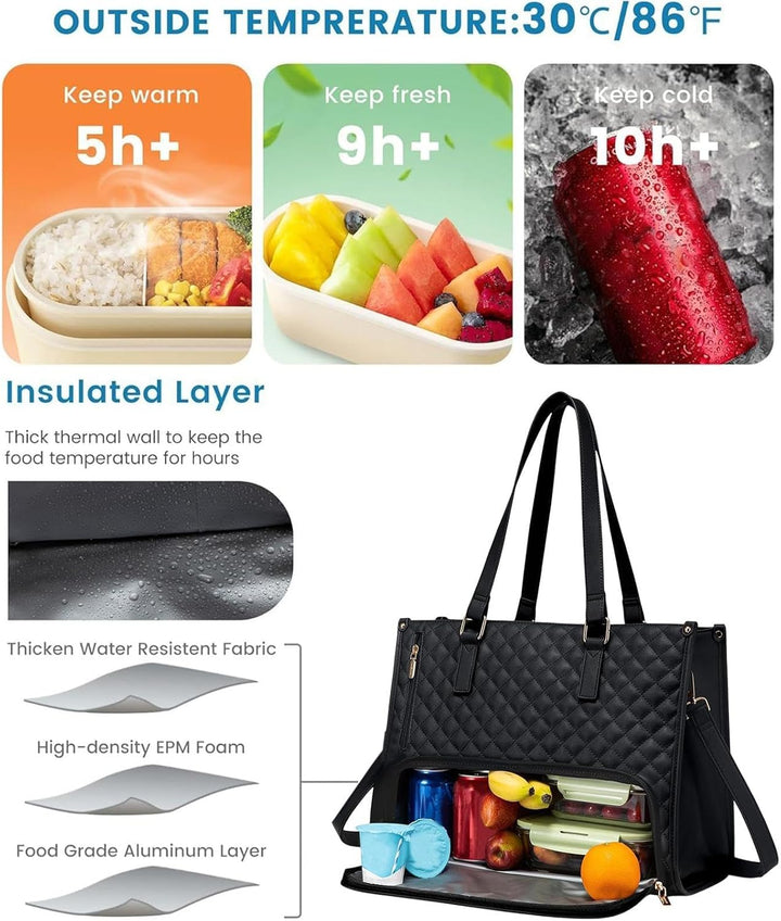 Laptop tote bag for work. Protects 15" laptops, with secure compartments for daily essentials. Unisex, perfect for commuters.