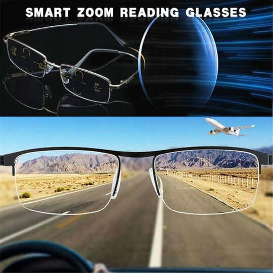 Everyday unisex progressive glasses for reading & all distances, offering comfortable vision correction.