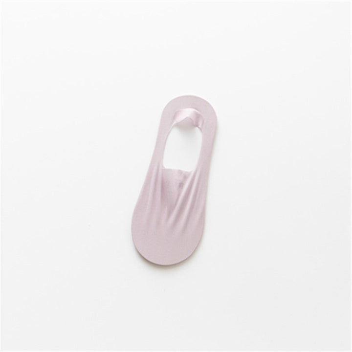 Collection of various colors of invisible ice silk socks, all featuring breathable material