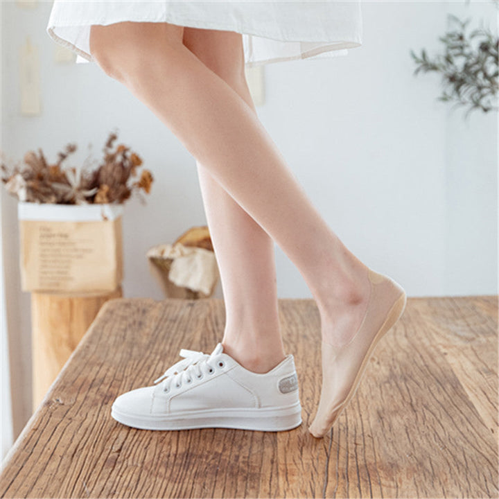 Side view of ice silk breathable socks, highlighting the no-show design and quality fabric