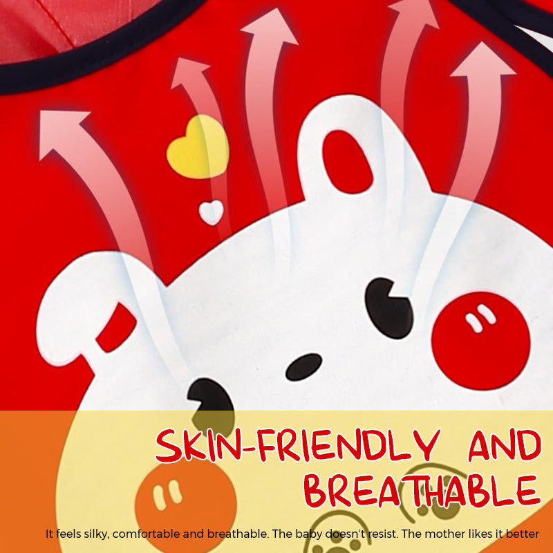 Baby essentials: yellow long sleeve waterproof bib for kids with food catcher pocket, playful animal cartoon design