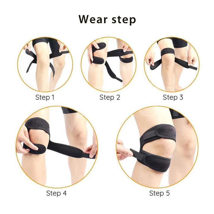 Ergonomic knee patella stabilizer brace for pain relief and enhanced joint support during exercise.