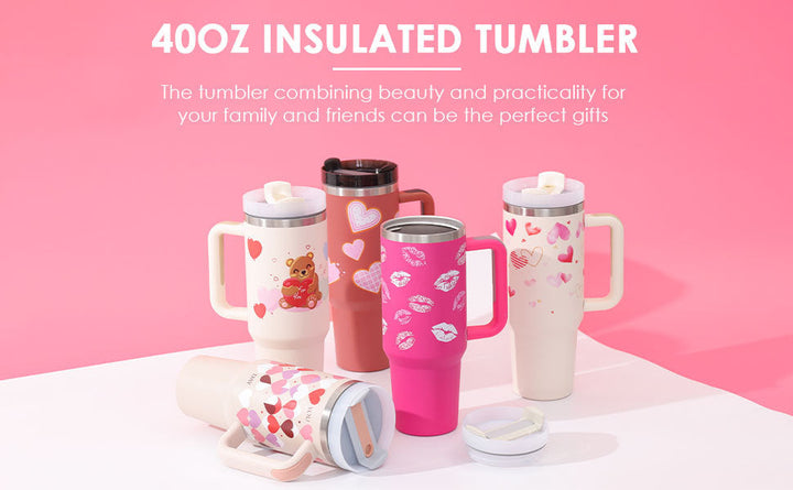 ChillMate insulated coffee tumbler with handle & straw, ideal for daily hydration.