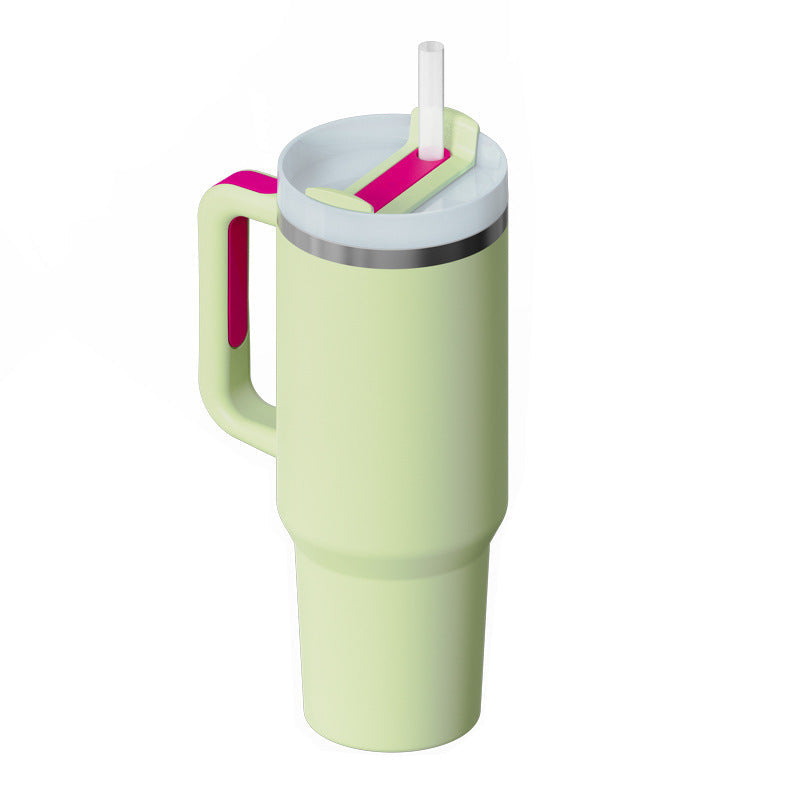 Kitchen accessory: large insulated mug with handle & straw, versatile for home use.