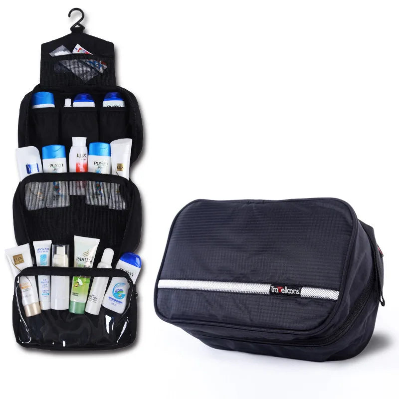 Organize your essentials: large waterproof unisex toiletry bag for cosmetics, toiletries, and gym items. Travel-ready.