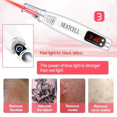 Take control of your skin! Home laser pen for precise removal of moles, freckles, & tattoos.