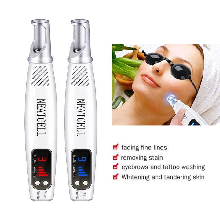 Achieve smoother skin with this unisex laser pen. Safely remove tattoos, moles, & lighten freckles.