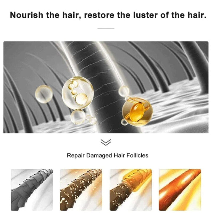 Model with smooth, shiny hair, achieved with Unisex Leave-In Hair Smoothing Serum for frizz control.