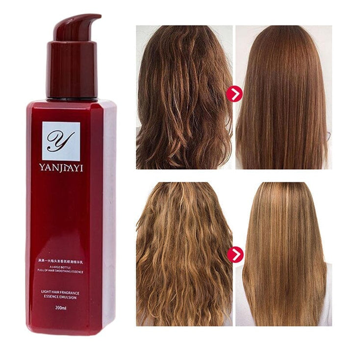 Texture shot of Unisex Leave-In Hair Serum, emphasizing its lightweight formula for hair treatment.