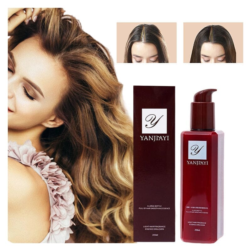 Variety of hair types benefiting from Unisex Leave-In Hair Smoothing Serum, enhancing shine & smoothness.