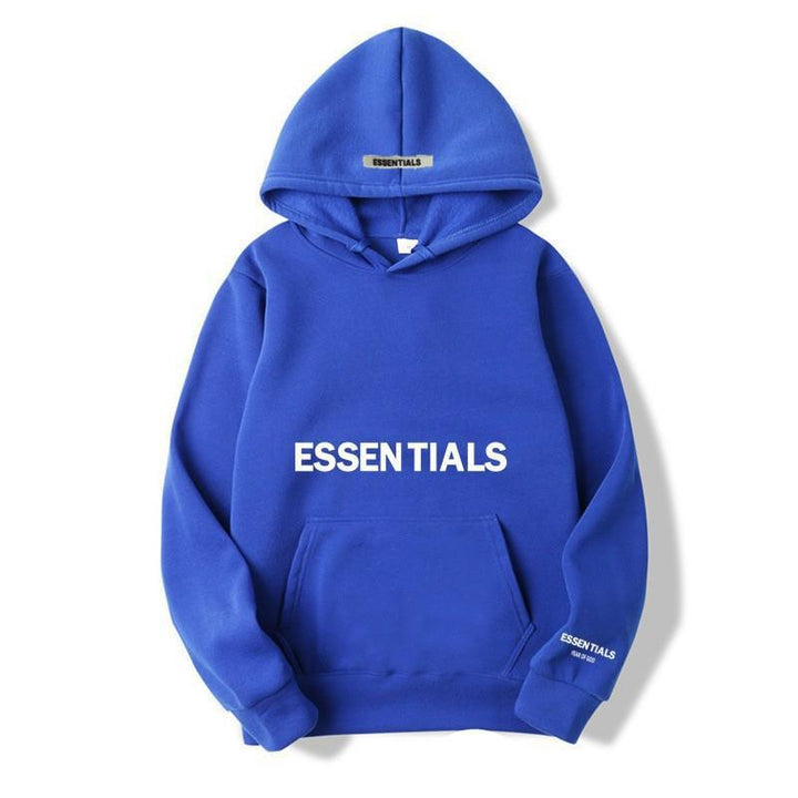 Unisex letter print pullover hoodie in dynamic pose, showcasing relaxed fit and street style.