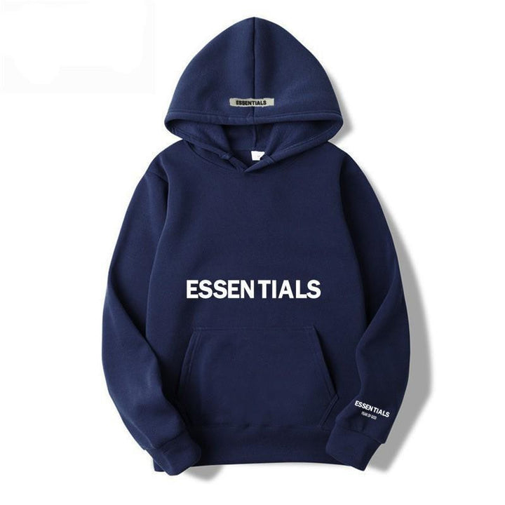 Cozy unisex letter print pullover hoodie, essential outerwear for cool casual everyday style.