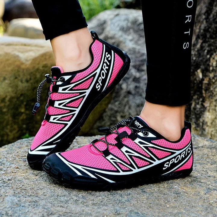 Outdoor athletic barefoot cycling shoes, lightweight unisex design for road & trail adventures.