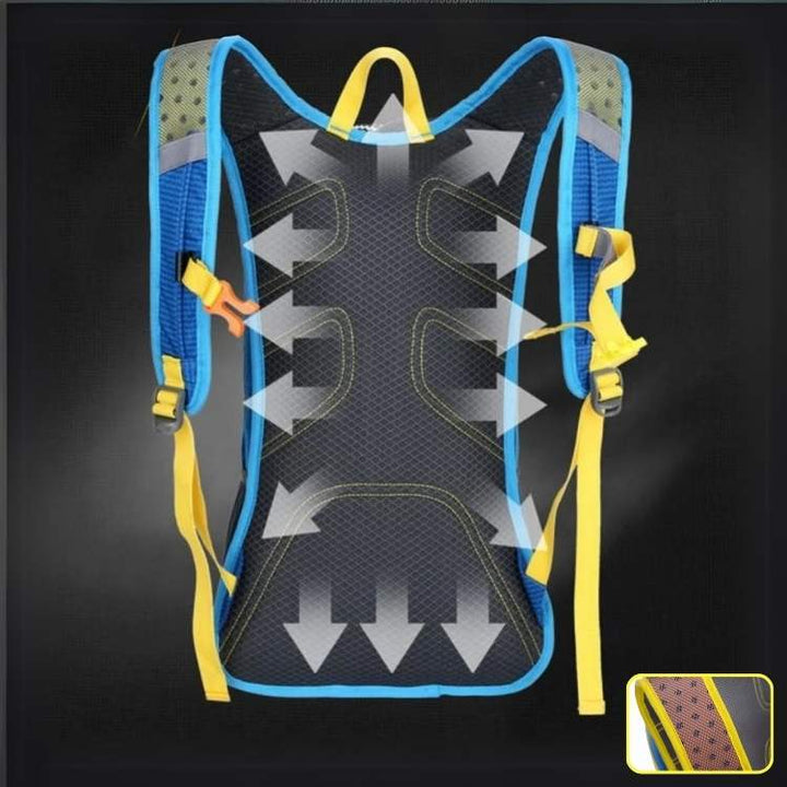 Lightweight hiking backpack for trekking, camping, and various outdoor sports adventures.