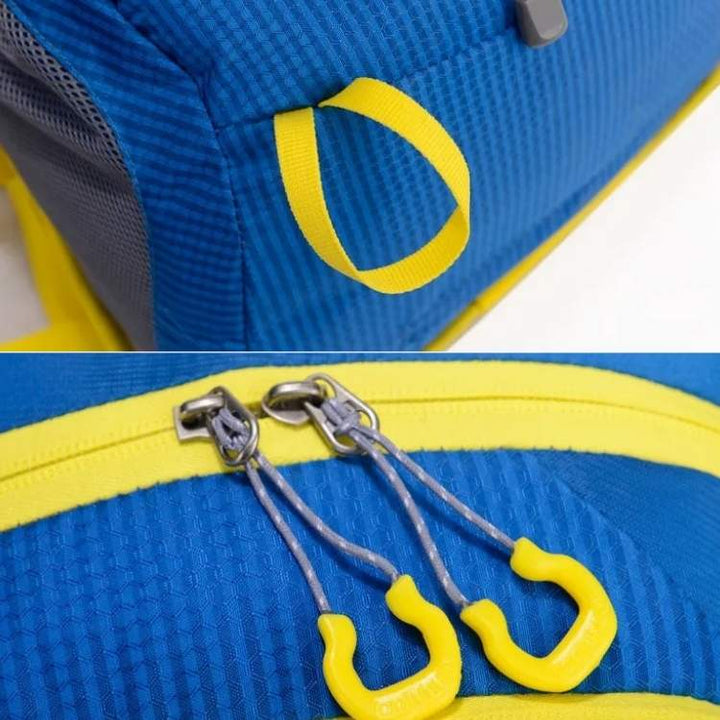 Spacious unisex trekking backpack, ergonomic design for comfortable multi-day hiking trips.