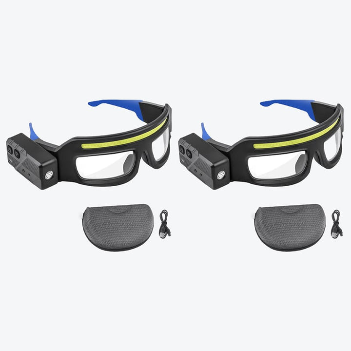 Waterproof headlamp being submerged in water, proving its durability for outdoor gear.