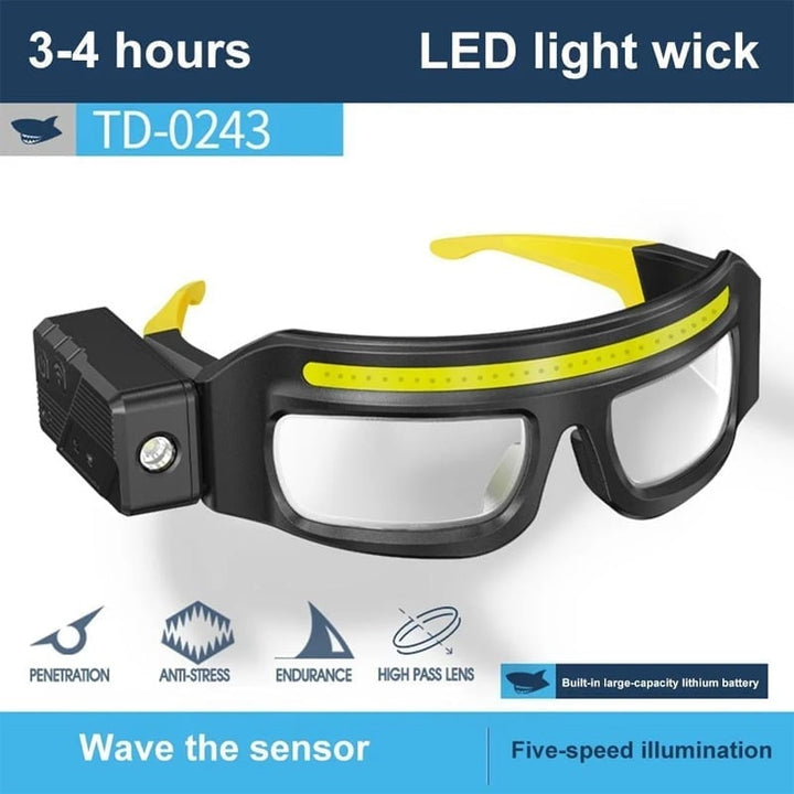 Portable USB rechargeable headlamp, great for emergency lighting and outdoor activities.