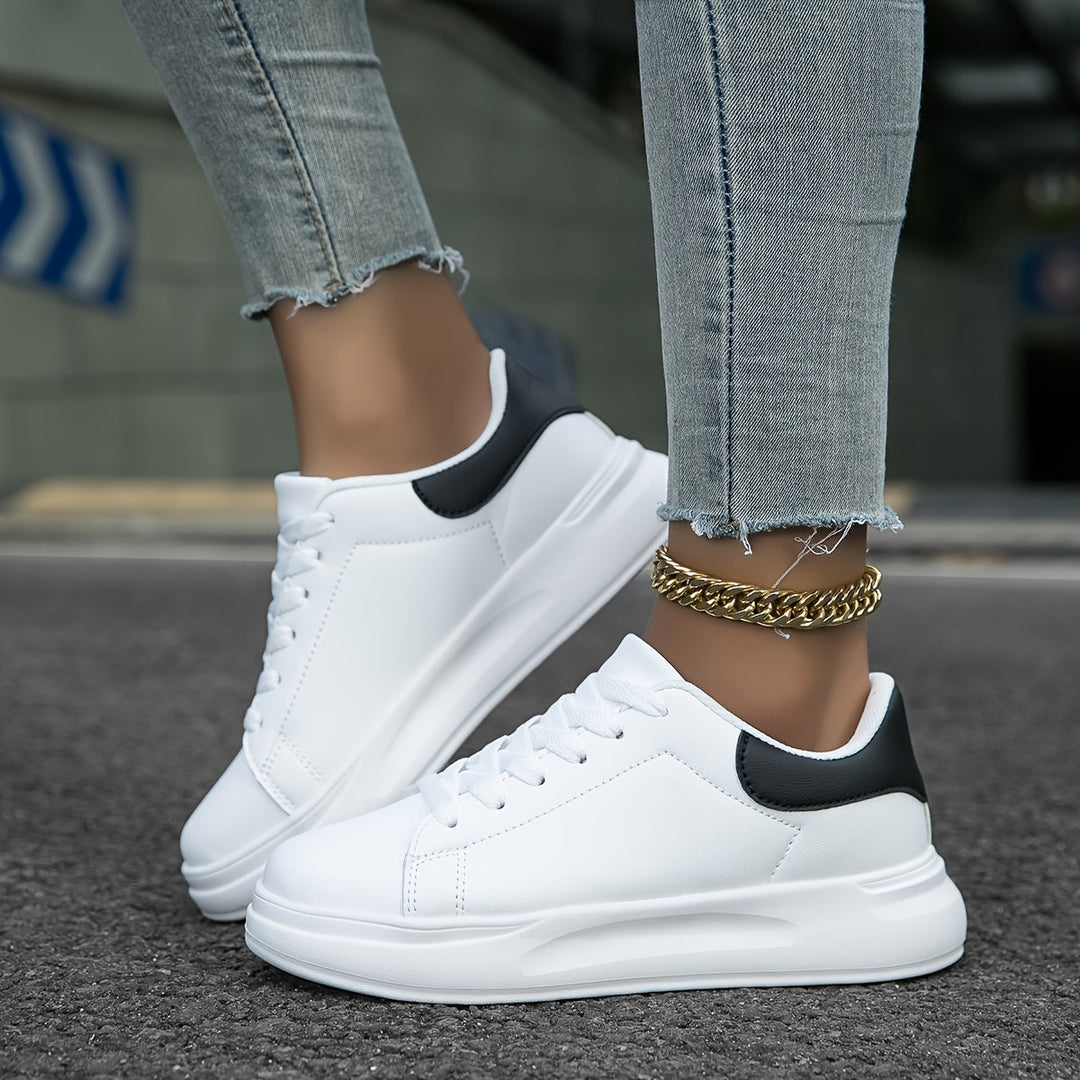 Person wearing stylish unisex orthopedic comfort sneakers, perfect for walking, daily wear, and foot support.