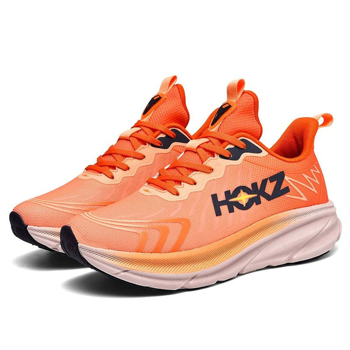 Close-up of cushioned heel in lightweight unisex running shoes, providing ultimate comfort & shock absorption.