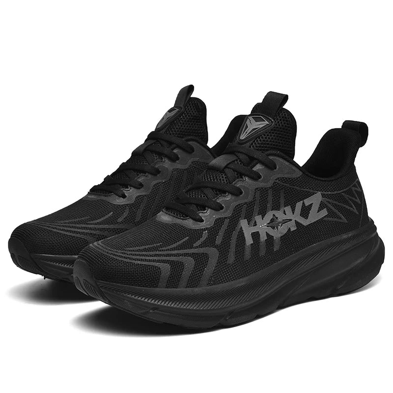 Unisex jogging shoes with reflective details, offering lightweight comfort and enhanced visibility for runners.