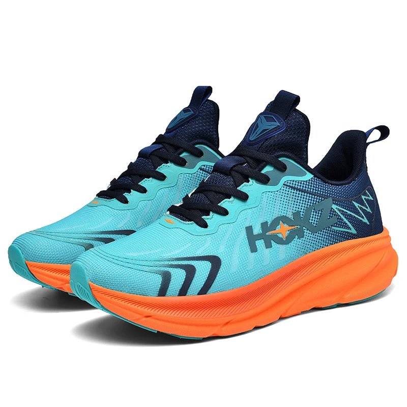 Flexible toe box of unisex athletic sneakers, designed for natural movement and ultimate comfort.