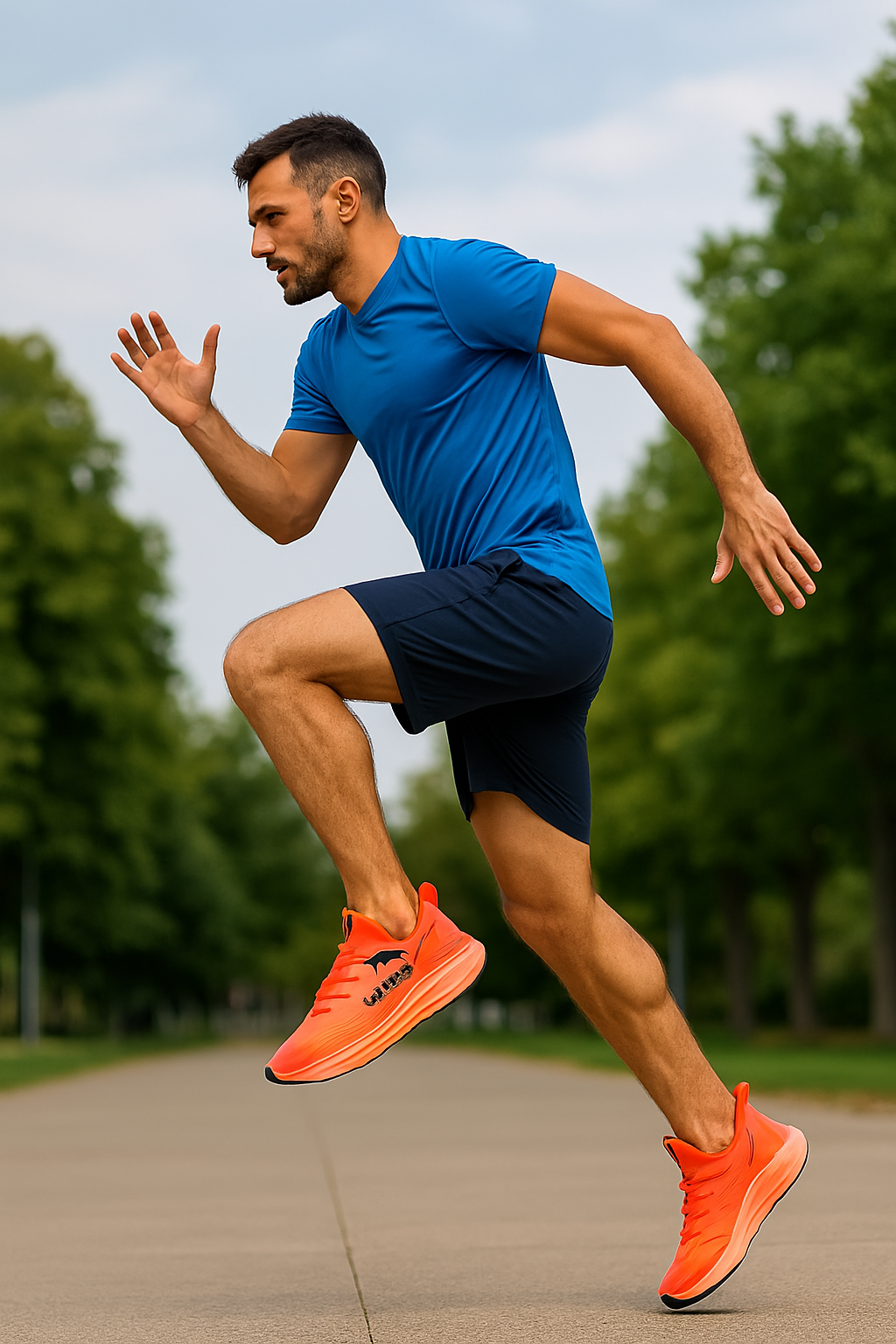 Durable sole of unisex athletic shoes, providing excellent grip and support for running and training.