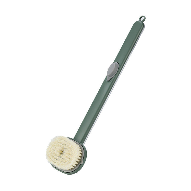 Versatile long handle back scrubber, essential for thorough skin cleaning and wellness