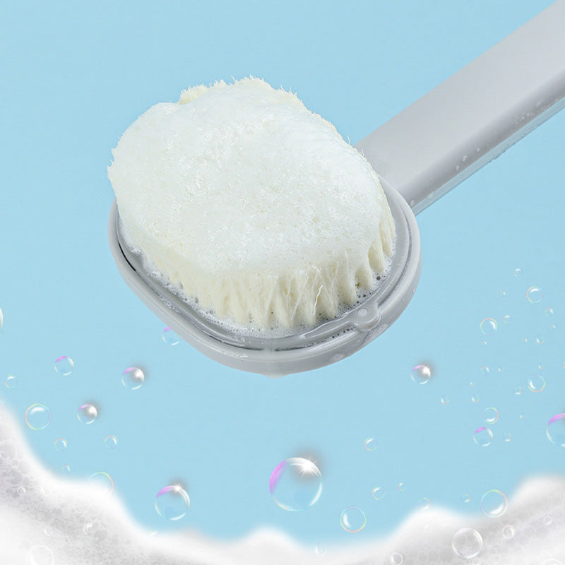 Gentle yet effective long handle bath brush, suitable for all skin types