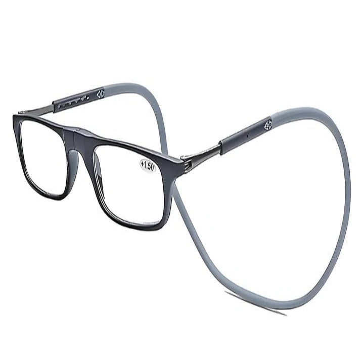Hands-free unisex magnetic reading glasses. Convenient neck-hanging design for easy access & comfortable presbyopia vision.