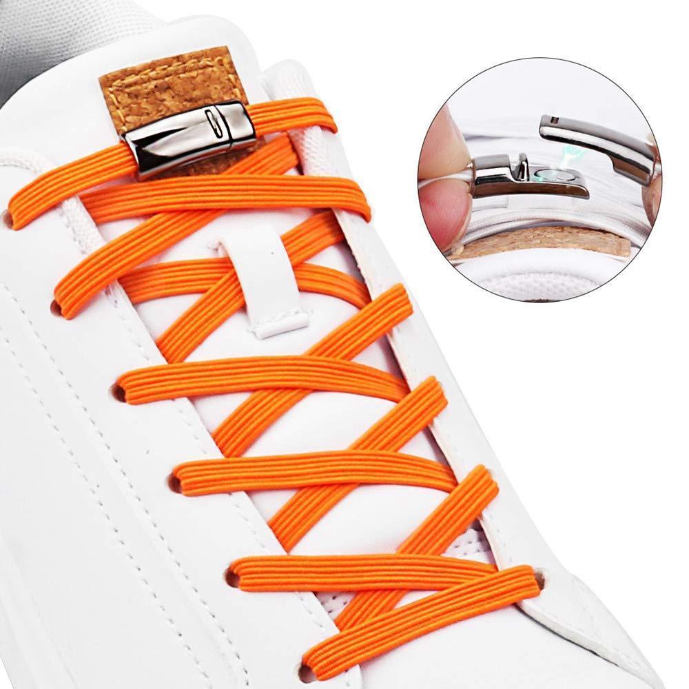 Unisex Magnetic Quick-Lock Shoelaces in black, no-tie convenience for sport & travel