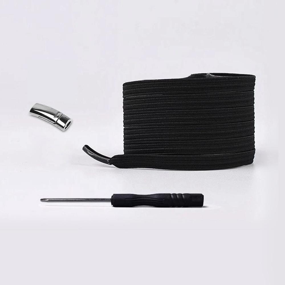 Assortment of colorful magnetic quick-lock shoelaces, no-tie solution