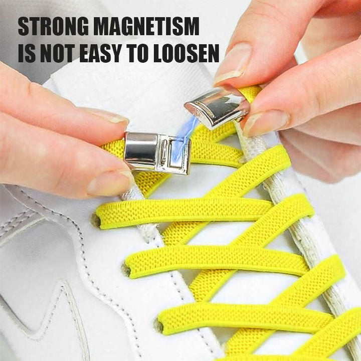 Unisex magnetic shoelace buckles, zinc alloy, for easy lacing, convenient no-tie solution
