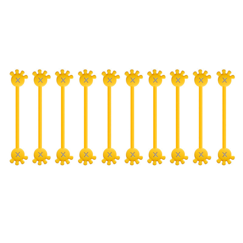 Full set of magnetic silicone cable organizer clips, presented as an essential home office item.