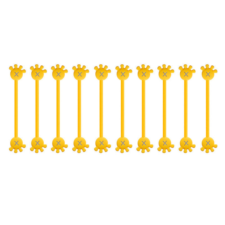 Full set of magnetic silicone cable organizer clips, presented as an essential home office item.