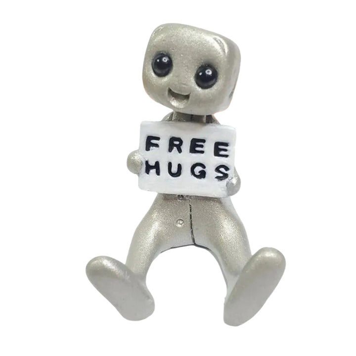 Charming robot desk companion, ideal for mental health awareness and wellness